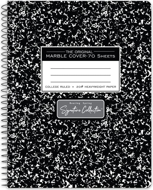 COMP BK WIREBOUND 70SHT MARBLE