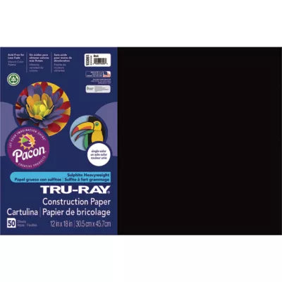 CONST TRURAY 12X18 BLACK 50SH - New (SKU: 11848030)