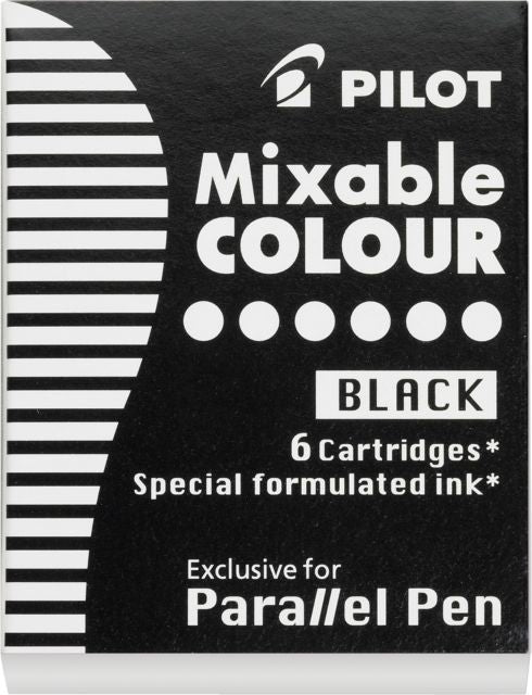 PARALLEL PEN CARTRIDGE REFILL BLACK 6/BOX