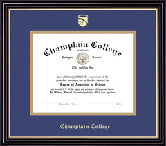 Champlain College 8.5'' x 11'' Prestige Diploma Frame
