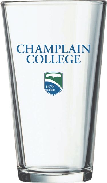 Champlain College 16 oz. Glass