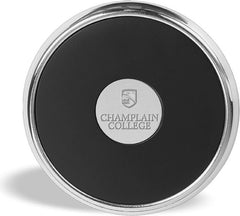 Champlain College Leather Inlay Coaster