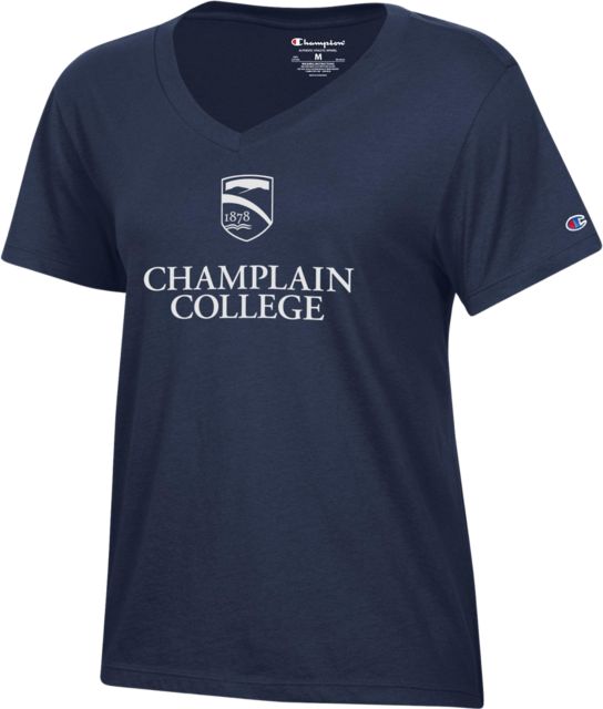 Champlain College Women's V-Neck Short Sleeve T-Shirt