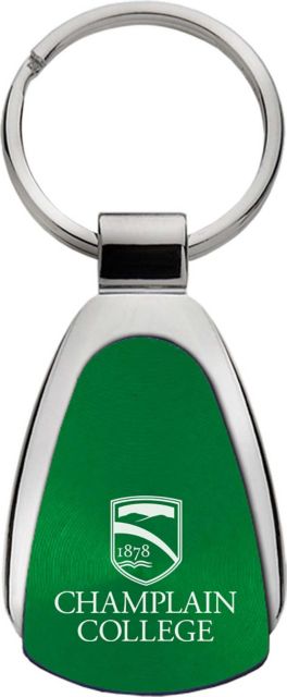 Champlain College Teardrop Keychain