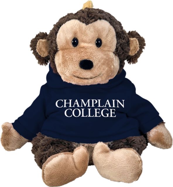 Champlain College Plush Animal with Hoodie