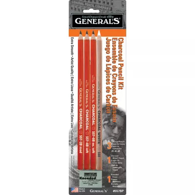 CHARCOAL PNCL KIT 4PNCL/1ERASR - New (SKU: 195323)