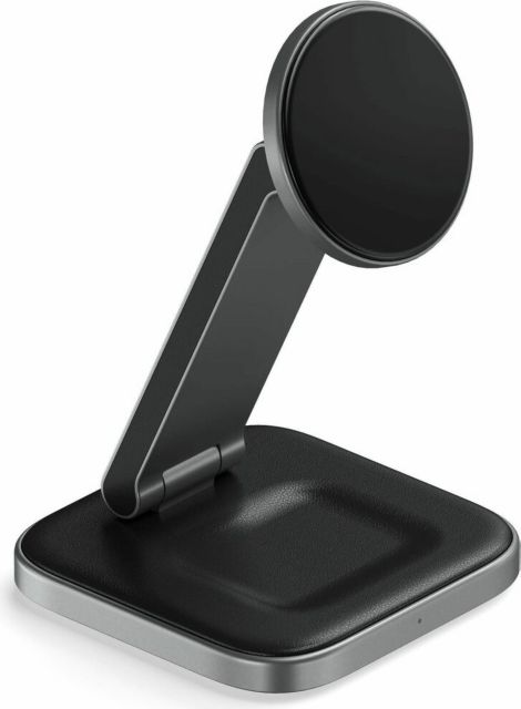 Satechi 2-in-1 Foldable Qi2 Wireless Charging Stand, Space Grey