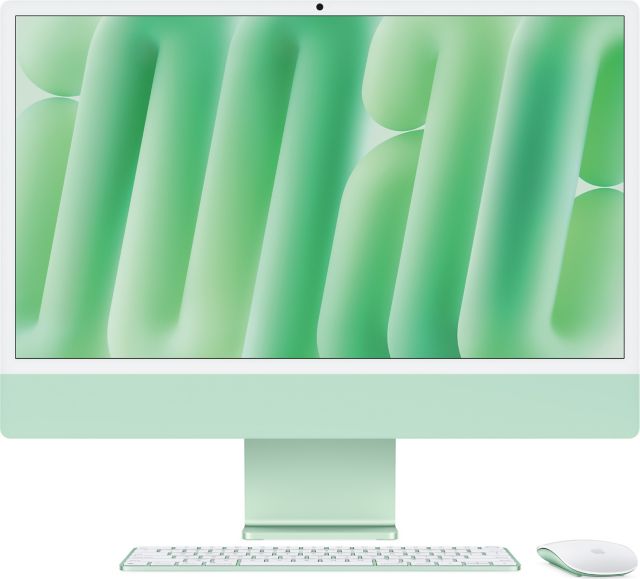 Apple 24-inch iMac with Retina 4.5K display: Apple M4 chip with 10-core CPU and 10-core GPU, 16GB, 256GB SSD - Green