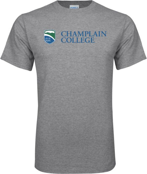 Champlain T Shirt Champlain College w/ Shield Flat - ONLINE ONLY