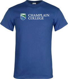 Champlain T Shirt Champlain College w/ Shield Flat - ONLINE ONLY