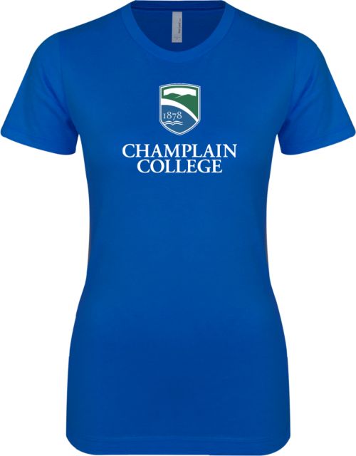 Champlain Next Level Womens Boyfriend Tee Champlain College w/ Shield Stacked - ONLINE ONLY