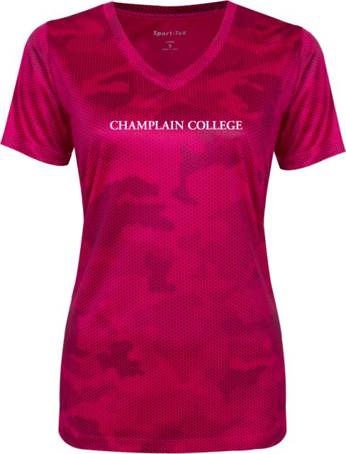 Champlain Ladies Camohex Performance Tee Primary Mark - ONLINE ONLY
