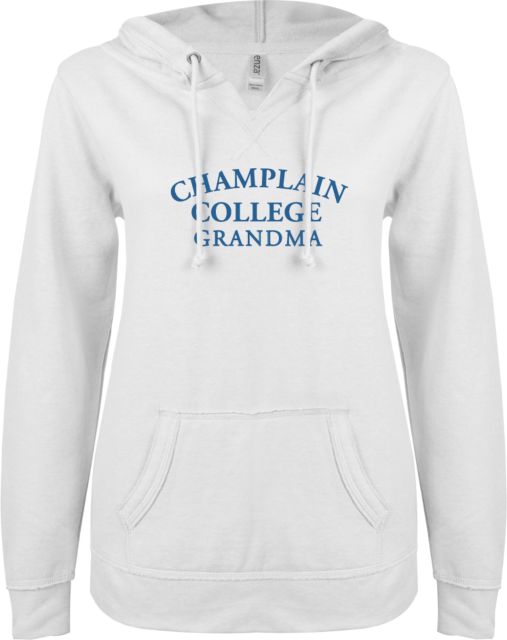 Champlain ENZA Ladies V Notch Raw Edge Fleece Hoodie Grandma - ONLINE ONLY