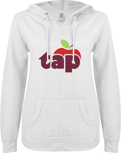 Champlain ENZA Ladies V Notch Raw Edge Fleece Hoodie TAP - ONLINE ONLY