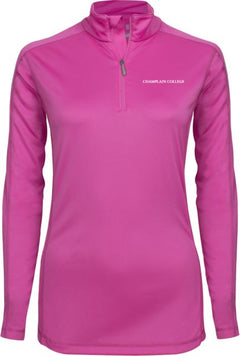 Champlain Syntrel Womens Interlock 1/4 Zip Primary Mark - ONLINE ONLY