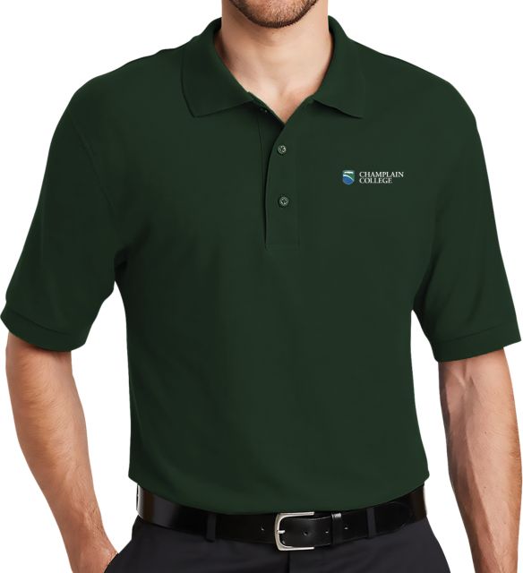 Champlain Silk Touch Polo Champlain College w/ Shield Flat - ONLINE ONLY