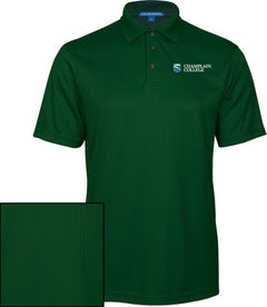 Champlain Performance Fine Jacquard Polo Champlain College w/ Shield Flat - ONLINE ONLY