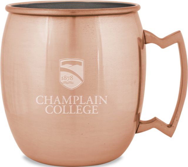 Champlain Copper Mug 16oz Champlain College w/ Shield Stacked  Engraved - ONLINE ONLY