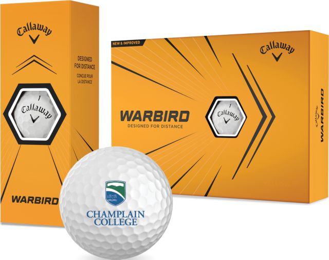 Champlain Callaway Warbird Golf Balls 12/pkg Champlain College w/ Shield Stacked - ONLINE ONLY
