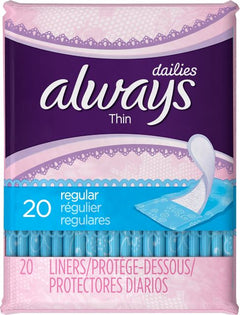 Always Thin Pantyliners 20ct Regular
