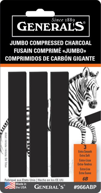 Jumbo Compressed Charcoal 6B